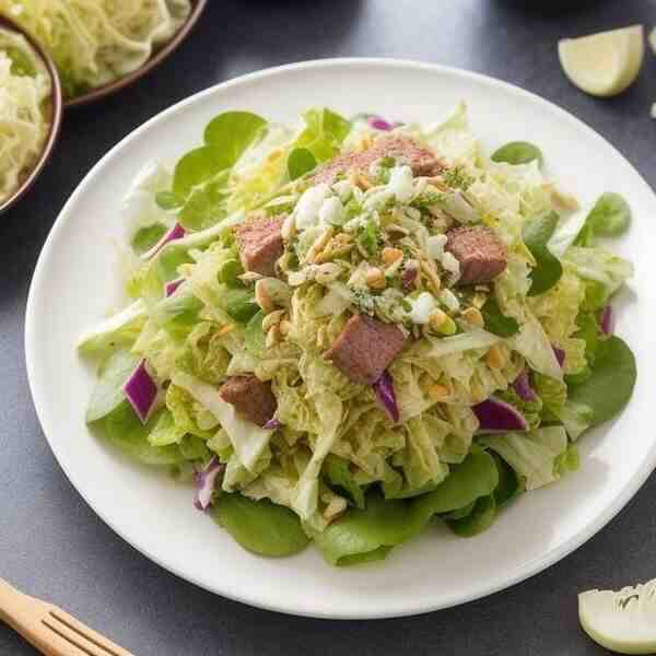 Салат из белокочанной капусты и мяса Не верю